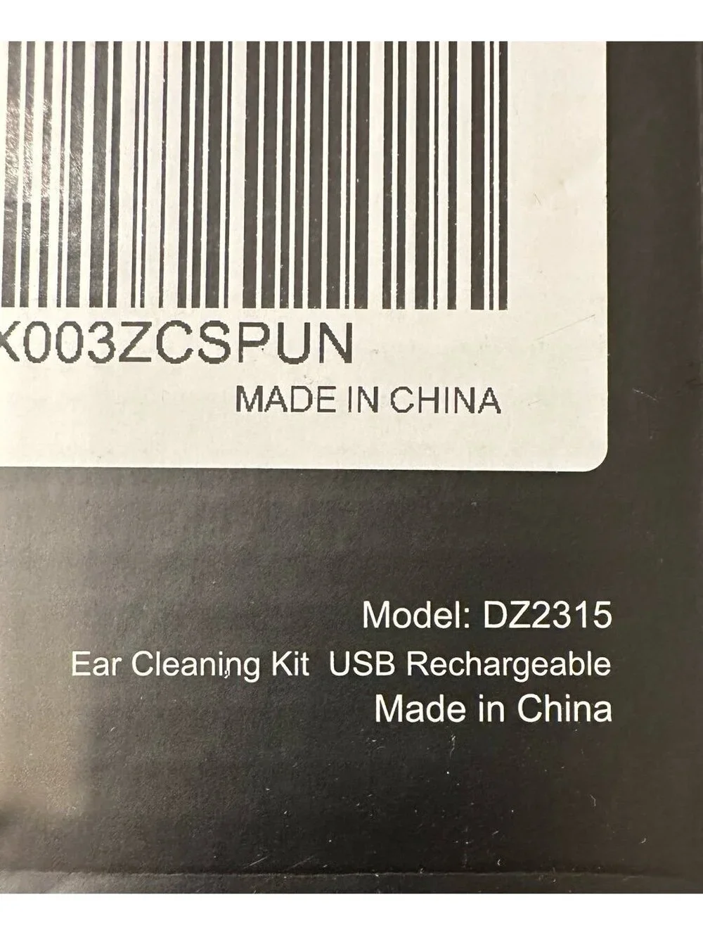 NIB USB Rechargeable Earwax Cleaner with 4 Pressure Setting Modes and IPX7